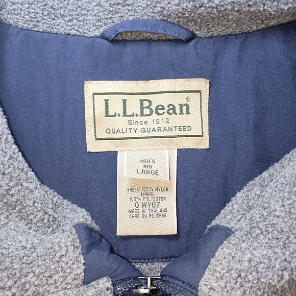 LL Bean fleece line vest size large men's - Picture 2 of 6